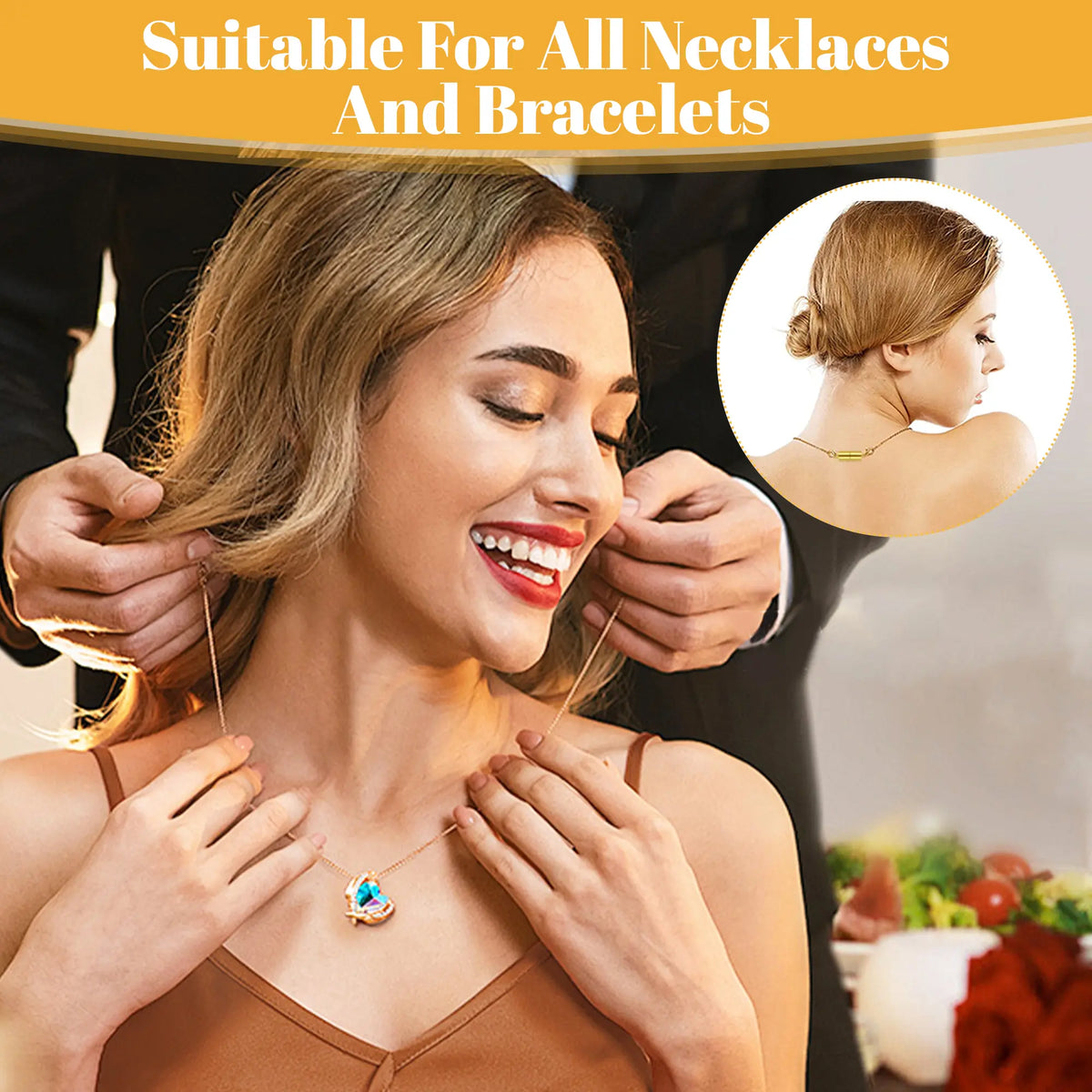 12 Pack Magnetic Necklace Clasps and Closures Necklace Jewelry Extender with Strong Magnet Magnetic Gold and Silver Plating Gift Stainless Steel Charm