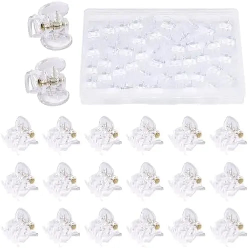 48 count Mini Hair Claw Clips, Black Brown Small Hair Clips for Girls Women Fine Hair Plastic Multifunction Clamp Clips Hair Accessories Gifts