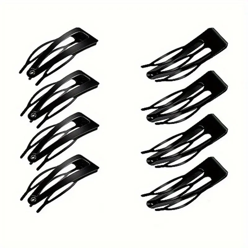 8pcs Bangs Comb Clip, Cute Hair Comb, Metal Snap Button Hair Clip，Unique Snap Hair Clips 3 Prong Hair Clips Water Drop Metal Hairpins Monochrome Hair Barrettes Hair Accessories, Hair Claw, Fashion Hairpins, Decorative Hair Pins, Flat Hair Clip