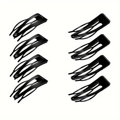 8pcs Bangs Comb Clip, Cute Hair Comb, Metal Snap Button Hair Clip，Unique Snap Hair Clips 3 Prong Hair Clips Water Drop Metal Hairpins Monochrome Hair Barrettes Hair Accessories, Hair Claw, Fashion Hairpins, Decorative Hair Pins, Flat Hair Clip