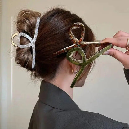 1/3/5pcs Metal grab clip, women's hair clip, large shark clip, large hair volume, fashionable temperament, hair clip headband