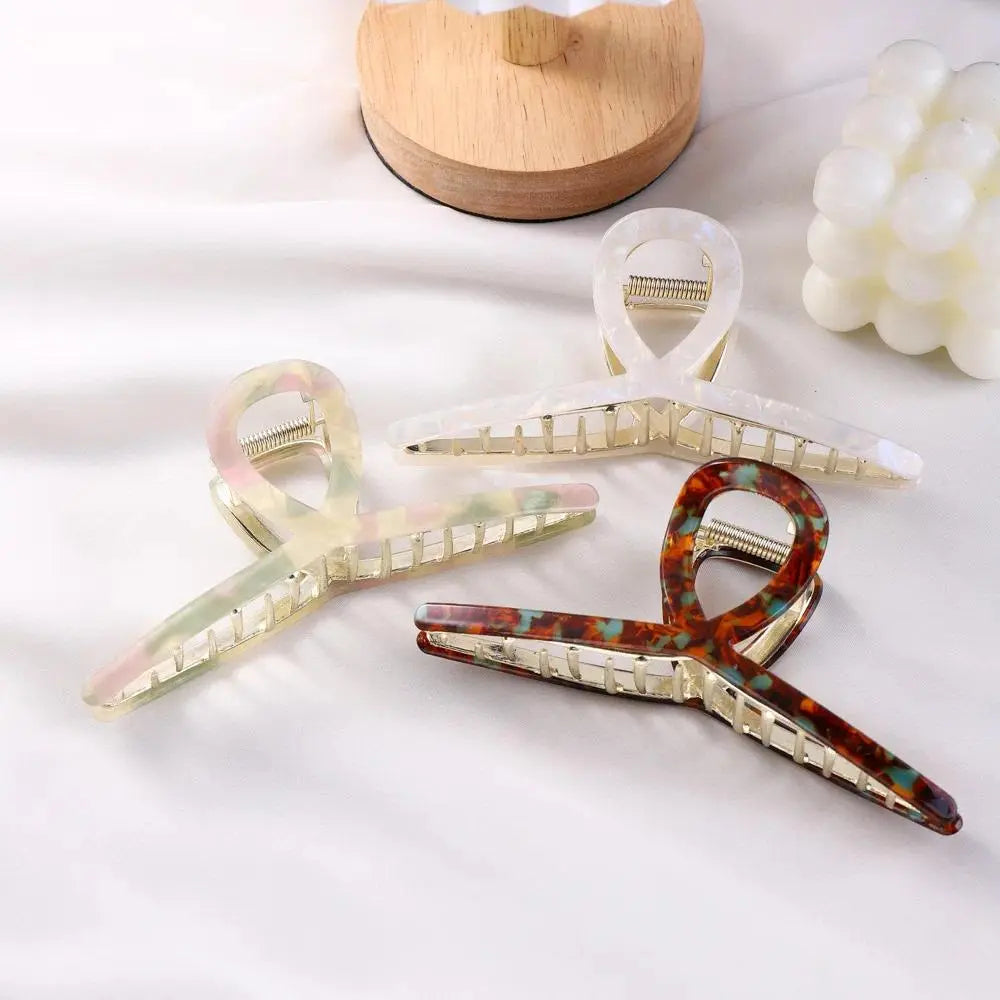 1/3/5pcs Metal grab clip, women's hair clip, large shark clip, large hair volume, fashionable temperament, hair clip headband