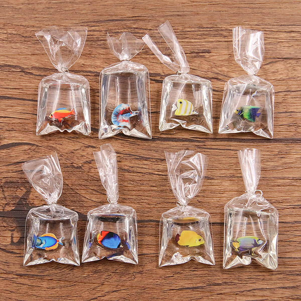10 Random Transparent Resin Goldfish and Clown Fish Pocket Pendants, Jewelry Art Animal Charms for DIY, Micro Landscape Decor and Office Desk Decoration, Diy With Charms